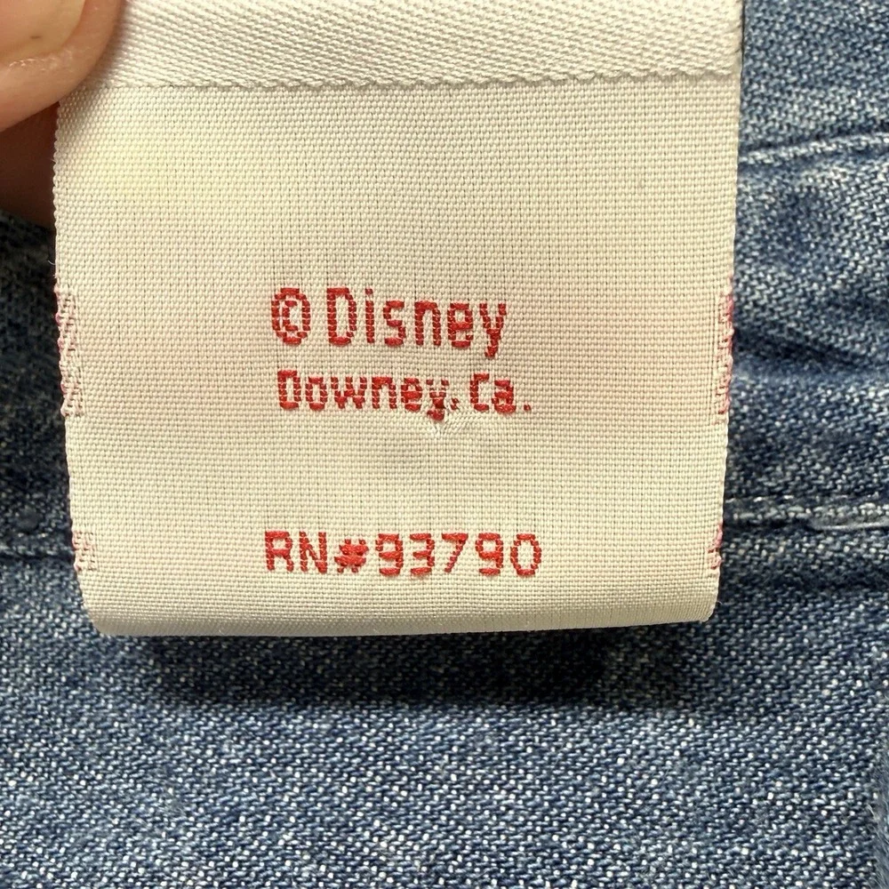 Vintage Disney Mickey‎ Denim Button Down Shirt Mickey Donald Goofy XL